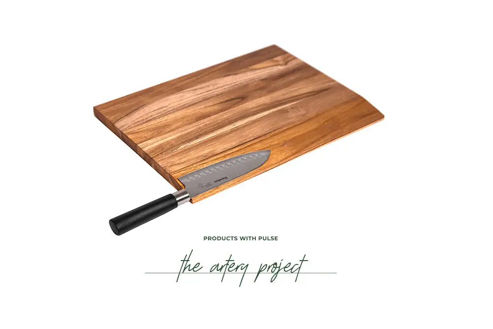 Zester Grater Knife Holder Teakwood Cutting/ Serving Board