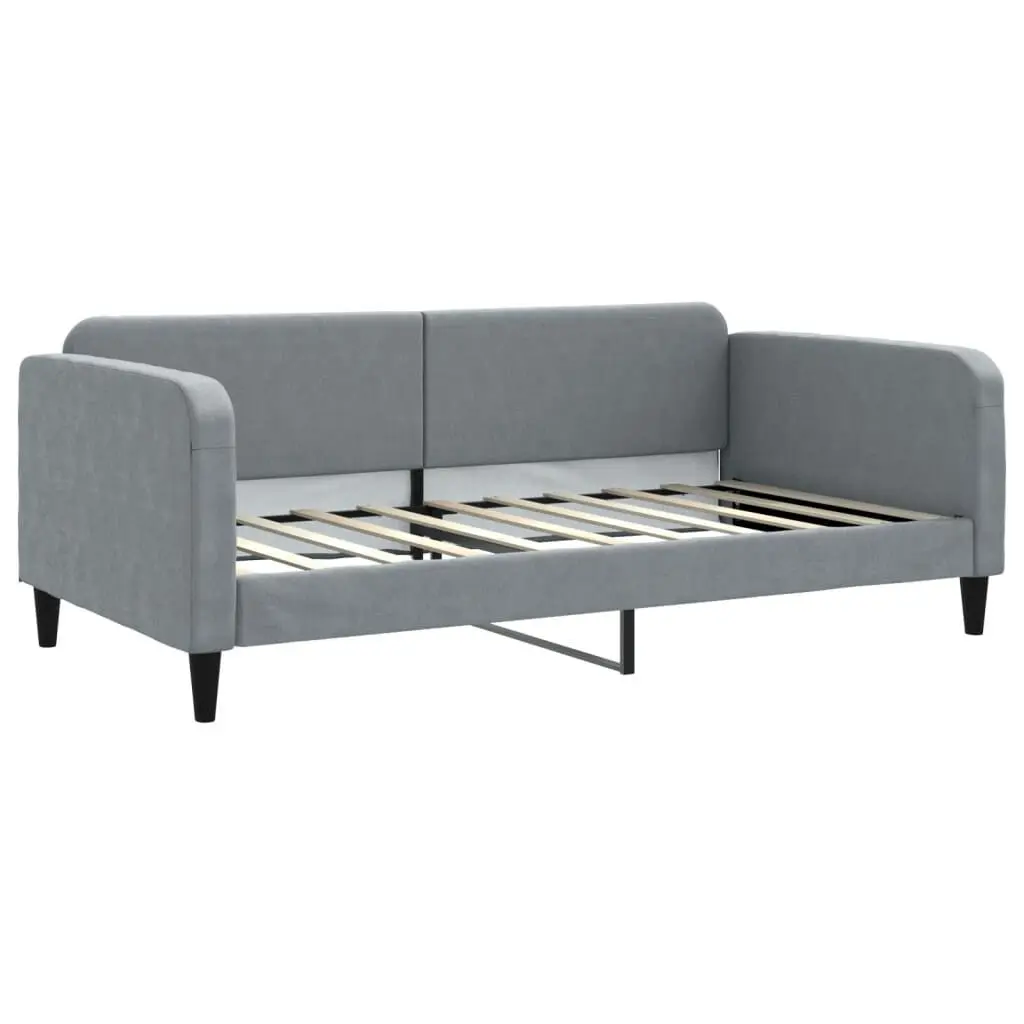 Day Bed without Mattress Light Gray 39.4x74.8 Inch Fabric Sofa