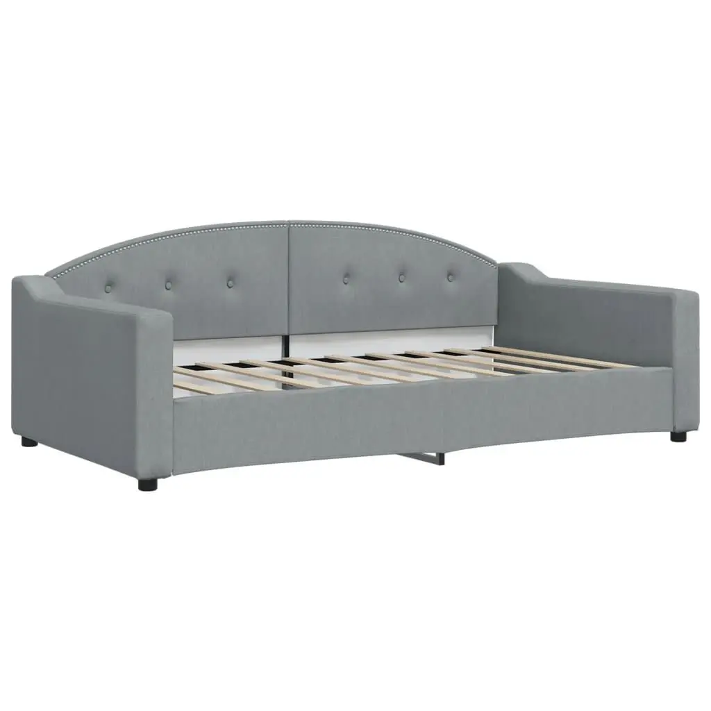 Day Bed without Mattress Light Gray 39.4x74.8 Inches Fabric Sofa Bed