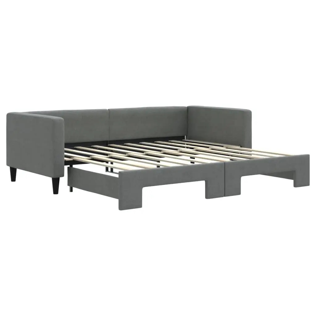 Daybed Trundle without Mattress Dark Gray 39.4x74.8 Inch Sleeper Sofa
