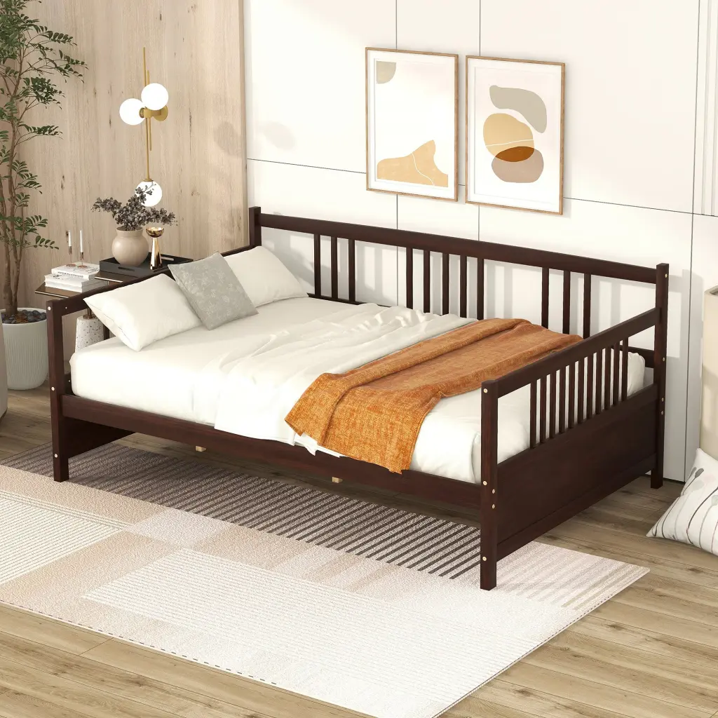 Full Size Daybed Sturdy Legs Espresso Finish - WF191900AAP lucky furniture