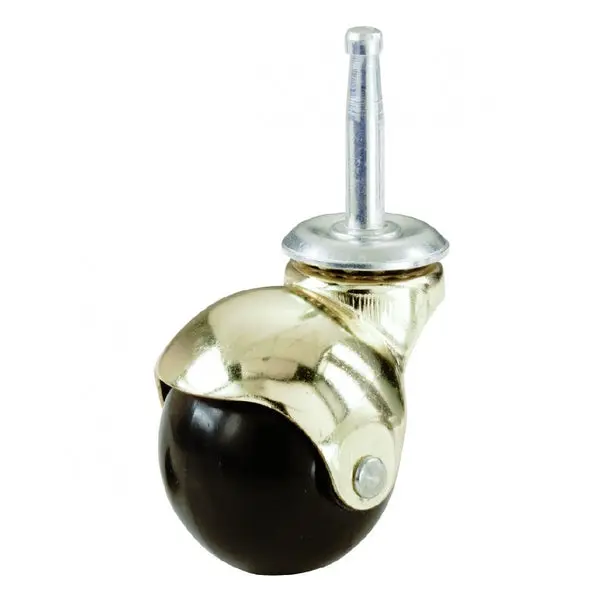 Richelieu America F28818TV 2 Inch Black Wheel Brass Hood Caster