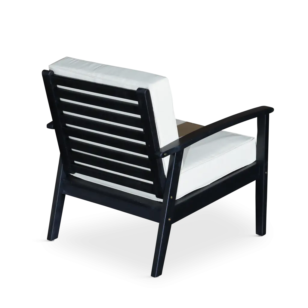Deep Seat Eucalyptus Chair, Espresso Finish, Burdy Cushions Espresso Eucalyptus dty home