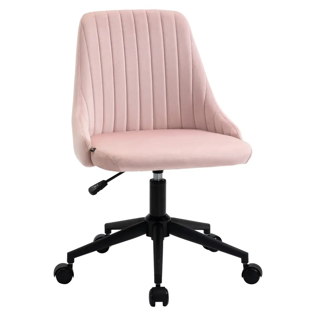 Vinsetto Mid Back Office Chair Velvet Material and Swivel Base aosom business