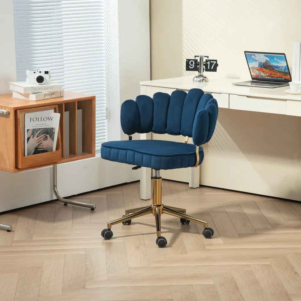 Coolmore Velvet Home Office Desk Chair Modern Computer Chair White coolmore w-395