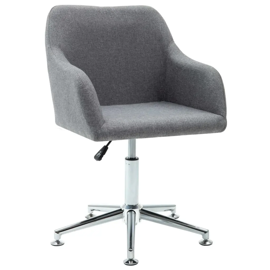 Swivel Office Chair Light Gray Fabric Ergonomic Desk Chair