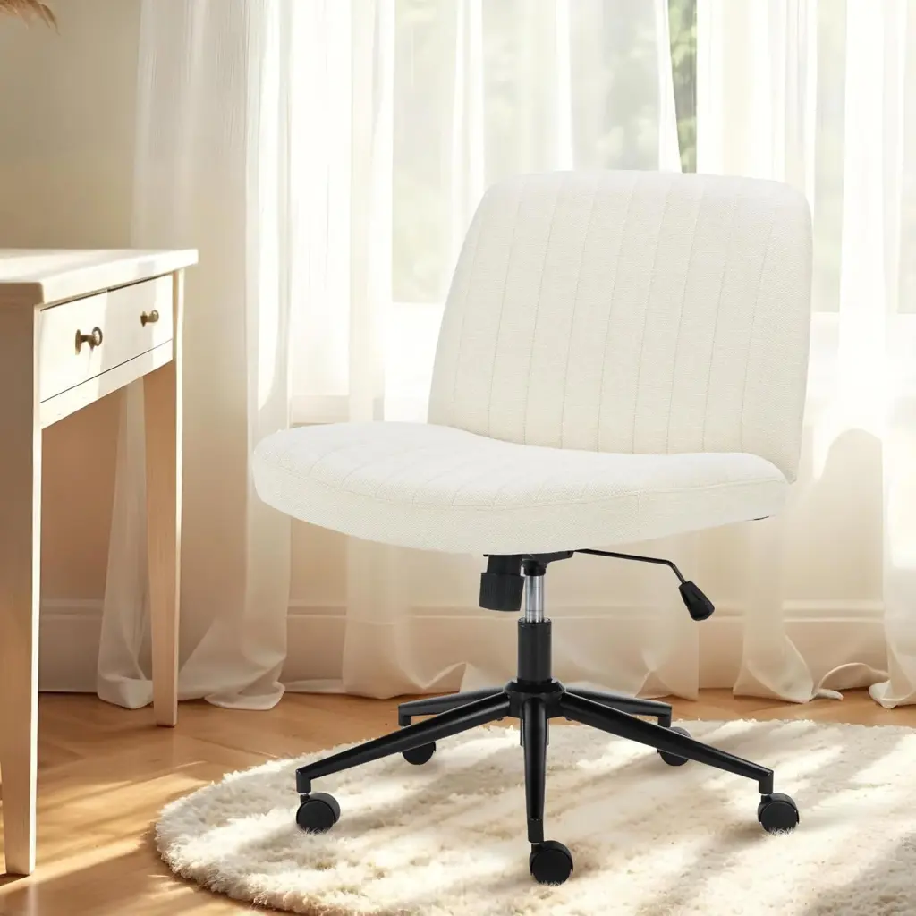 Criss Cross Chair Wheels - Armless Legged Stationery Desk Chair Office w1134dhs