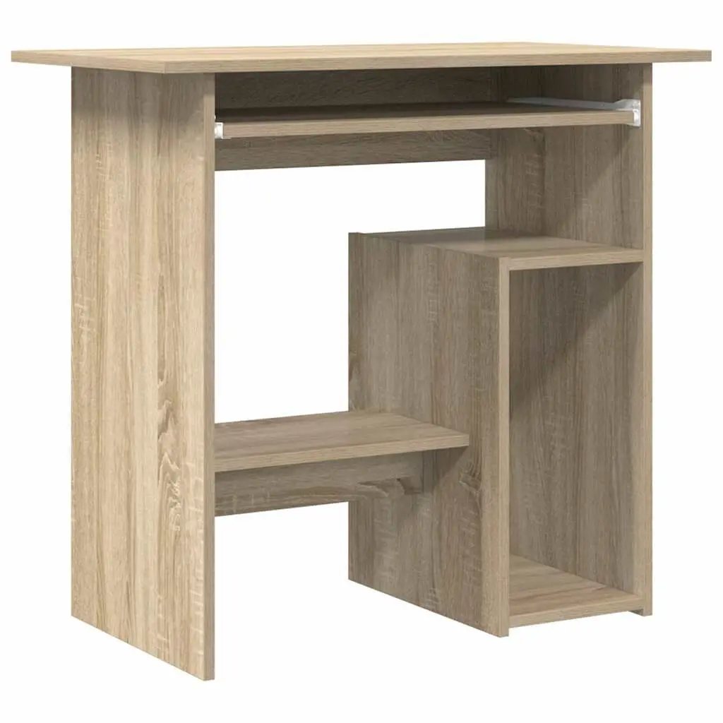 31.5 Inch Sonoma Oak Desk Engineered Wood Modern Writing Table