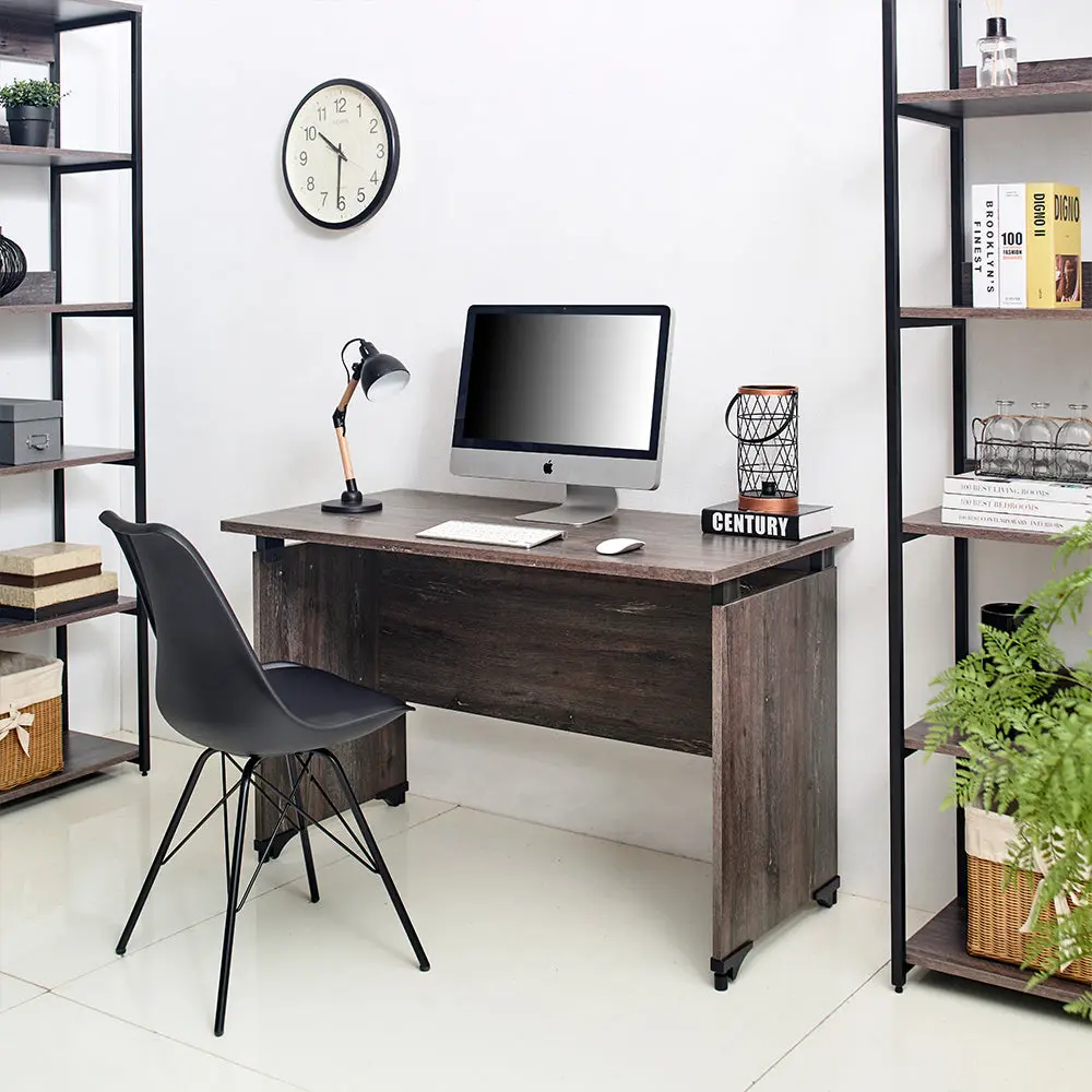 Urban Farmhouse Composite Wood Writing Desk Rustic Gray klair living