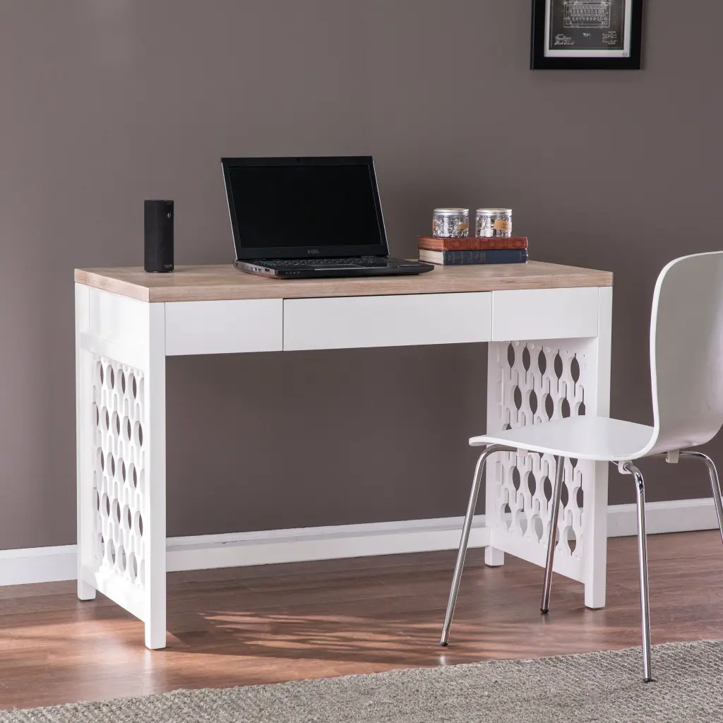 Wayliff Writing Desk Natural Mdf Modern Office Desk Simple Design sei