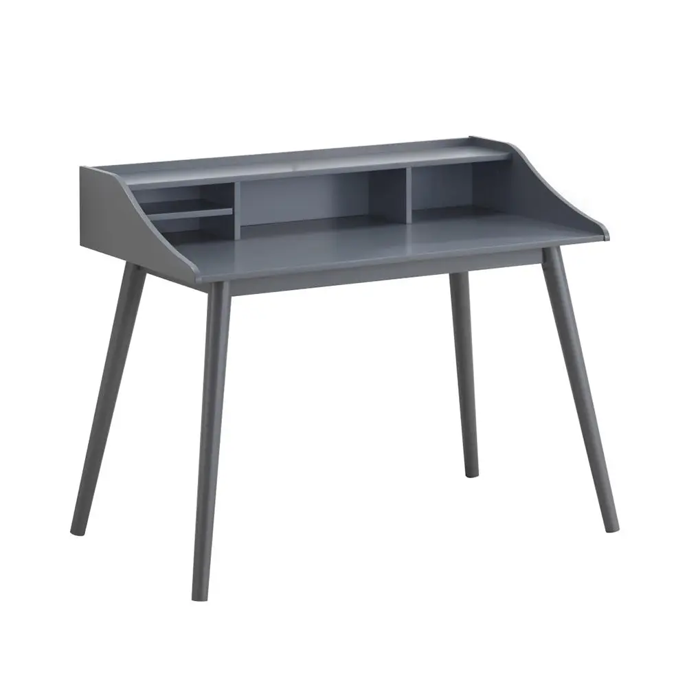 4 Compartment Writing Desk Grey Rectangular Mdf Desk simple relax