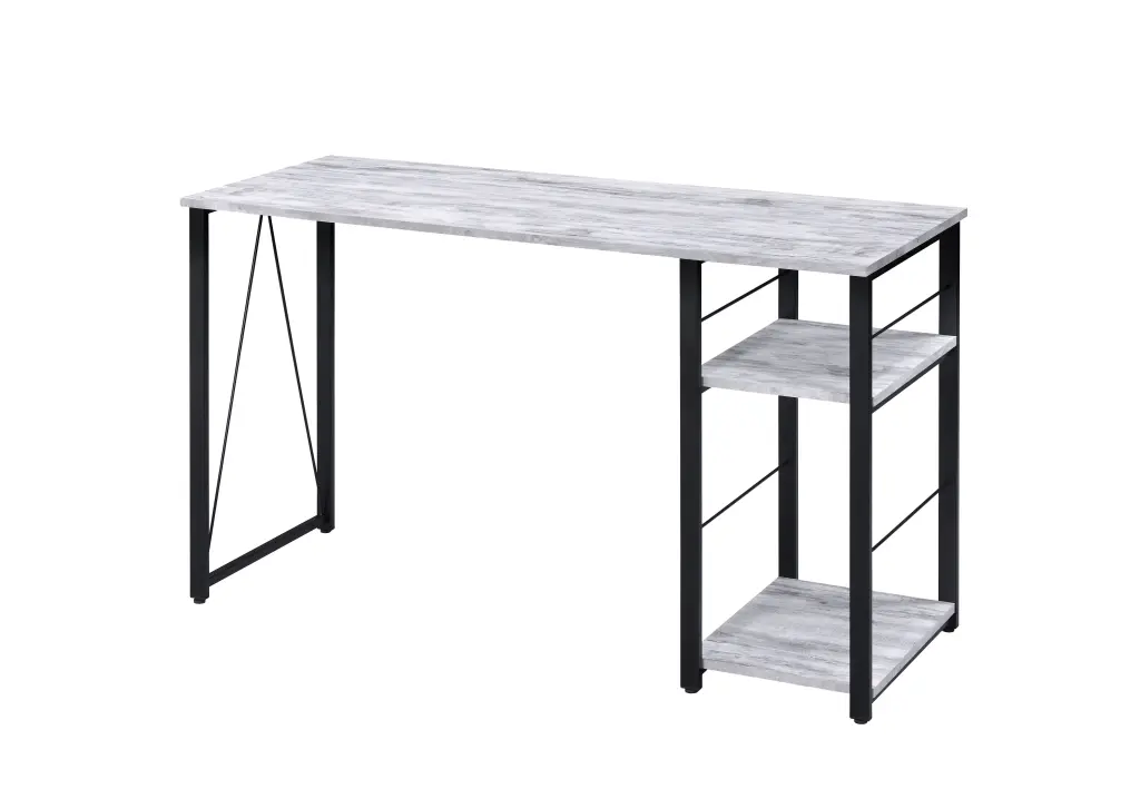 Vadna Antique White and Black Finish Writing Desk urban nest