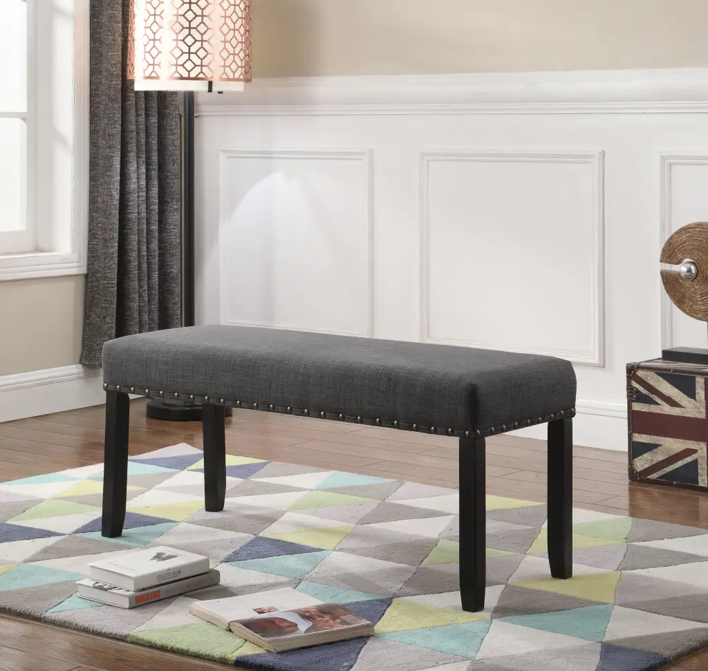 Biony Material Dining Bench Trim Grey Timber Finish hz