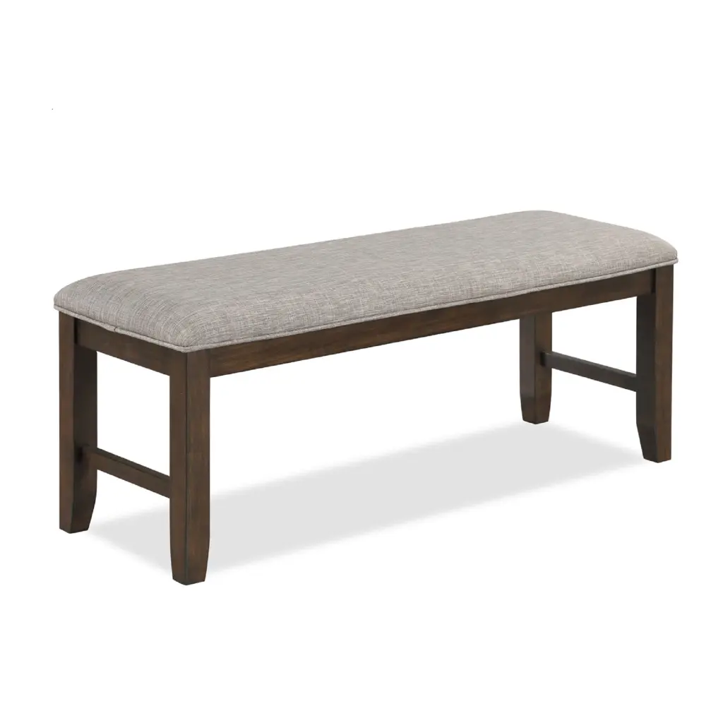 Traditional Charm Brown Finish Standard Height Dining Bench Light Weight kanepe