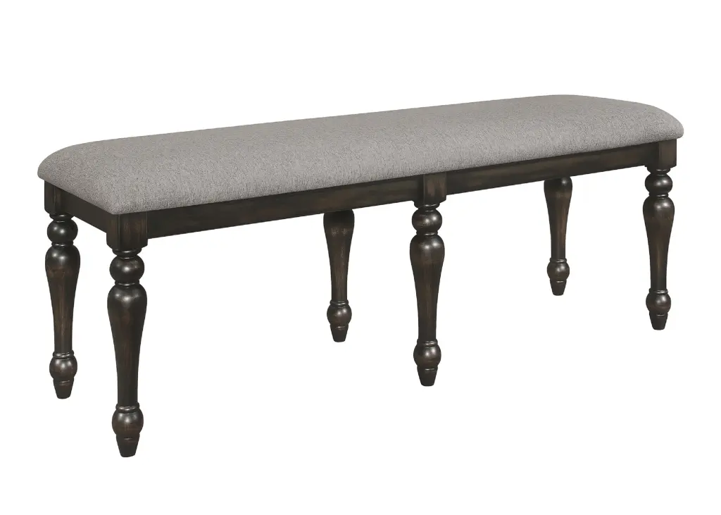Transitional Vintage Style Gray Fabric Dining Bench Quality Height kanepe