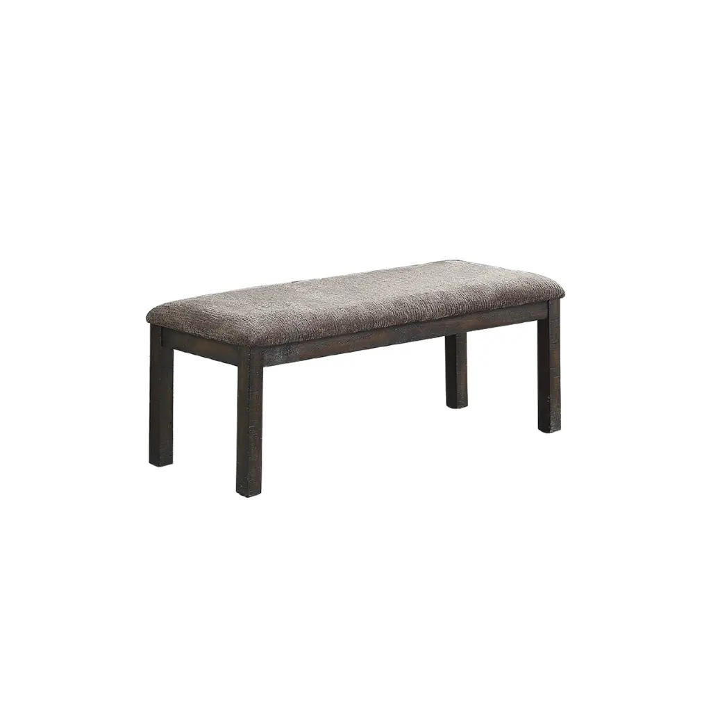 Dark Grey Solid Upholstered Dining Bench Modern Dining Room Furniture simple relax