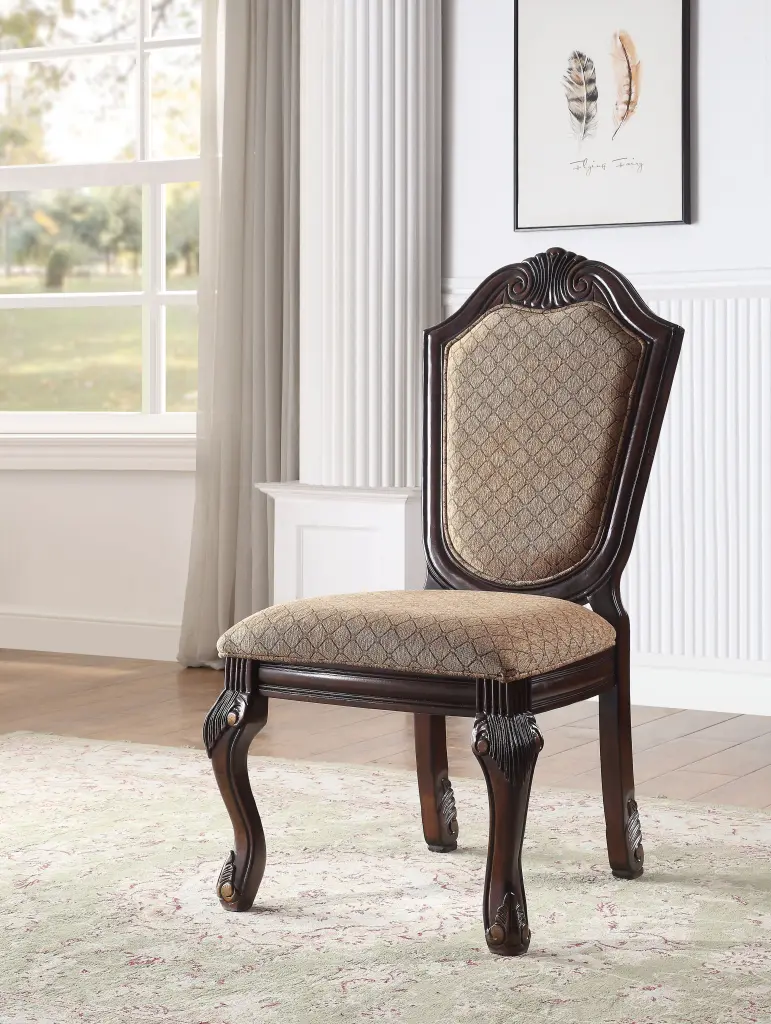 Chateau De Ville Side Chair Set 2 Espresso Finish acme onsite store