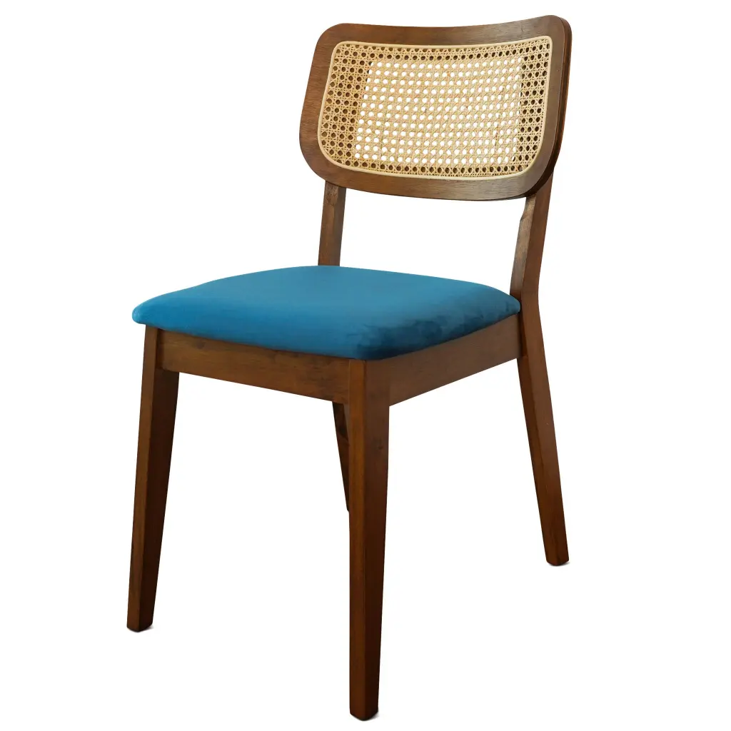 Kaden Navy Blue Velvet Dining Chair Set 2 Brown Light Blue Rustic ashcroft furniture