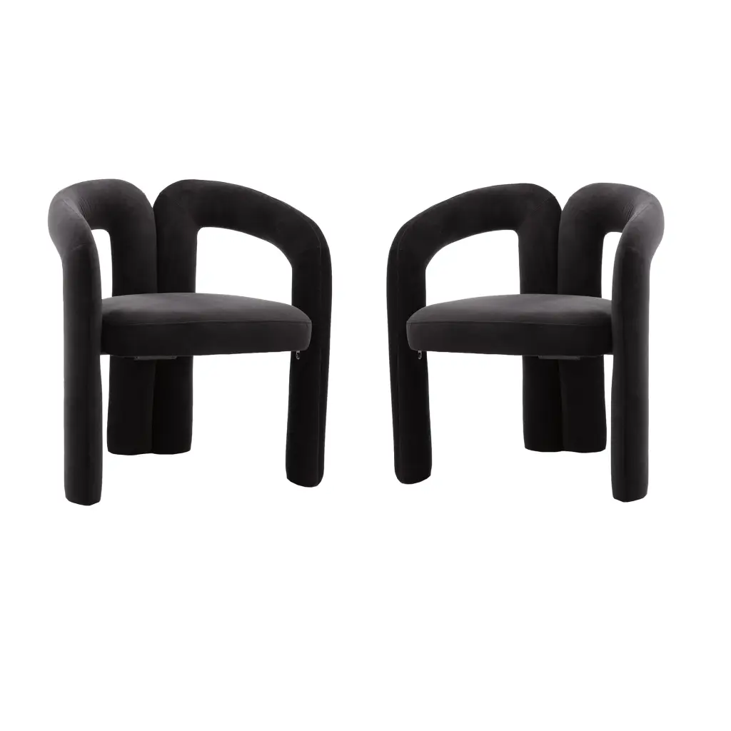 Coolmore Contemporary Crafted Velvet Fabric Upholstered Accent Dining Chair coolmore w-395