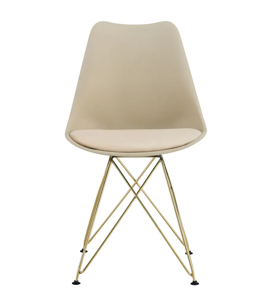 Modern Dining Chairs Shell Lounge Polymer Seat And Precious Metal Alloy Legs d-n furniture