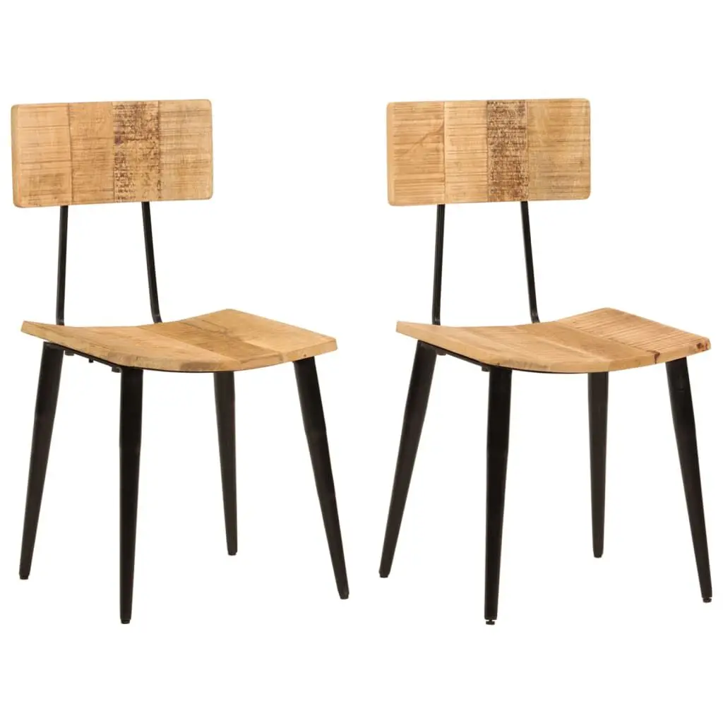 Dining Chairs 2 Pack 17.3x15.7x31.5 Inches Solid Wood Mango Kitchen