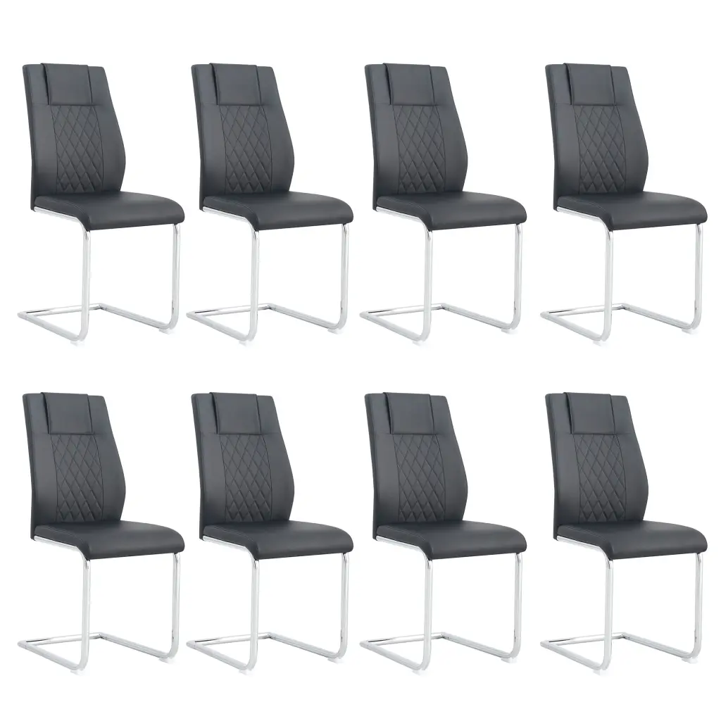 Modern Dining Chairs Faux Leather Padded Seat Living Room droom w-1151