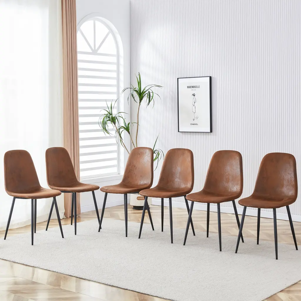 Set 6 Modern Medieval Style Restaurant Cushioned Armchairs Equipment droom w-1151