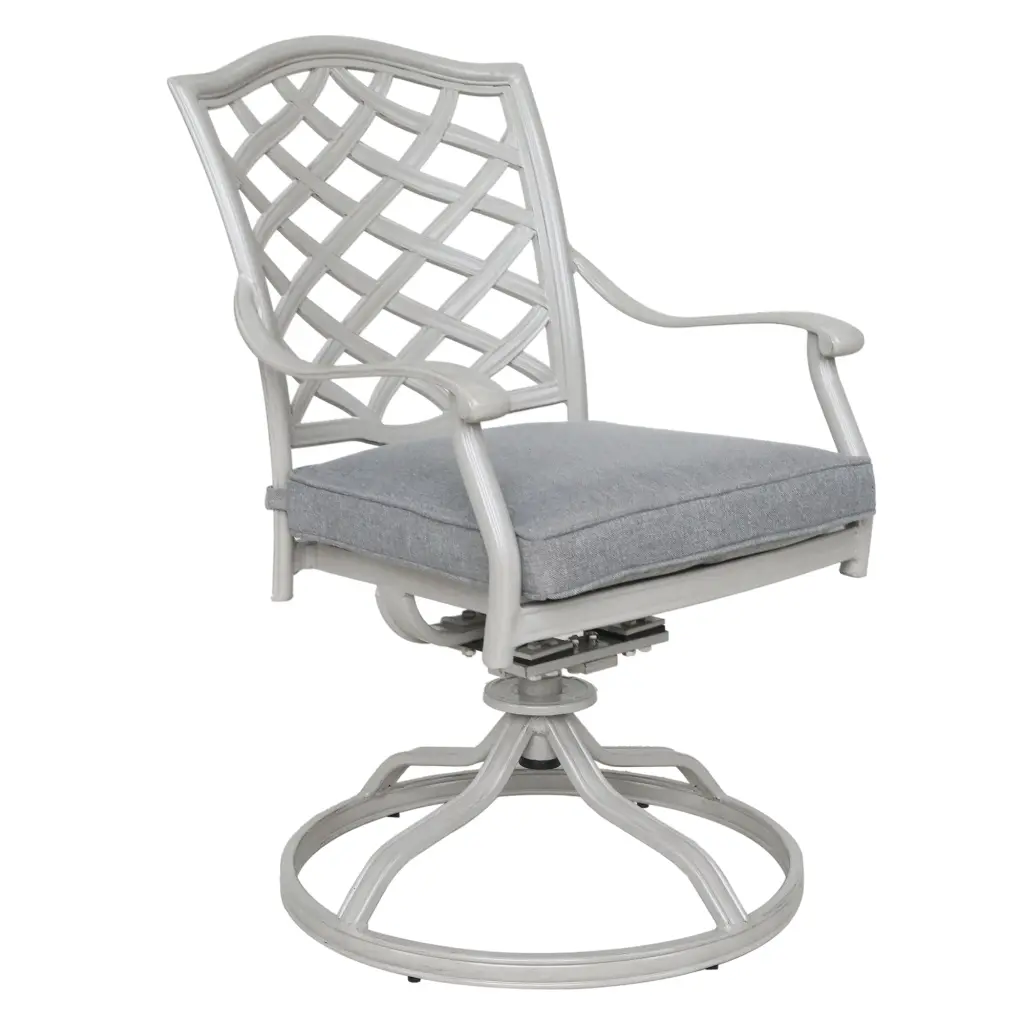 Set 2 Modern Outdoor Dining Chairs Basalt Wheat Aluminium gathercraft
