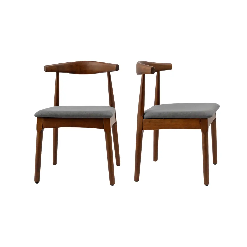 Mid Century Dining Room Chairs Set 2, Timber And Fabric Upholstered Comfort henry furniture
