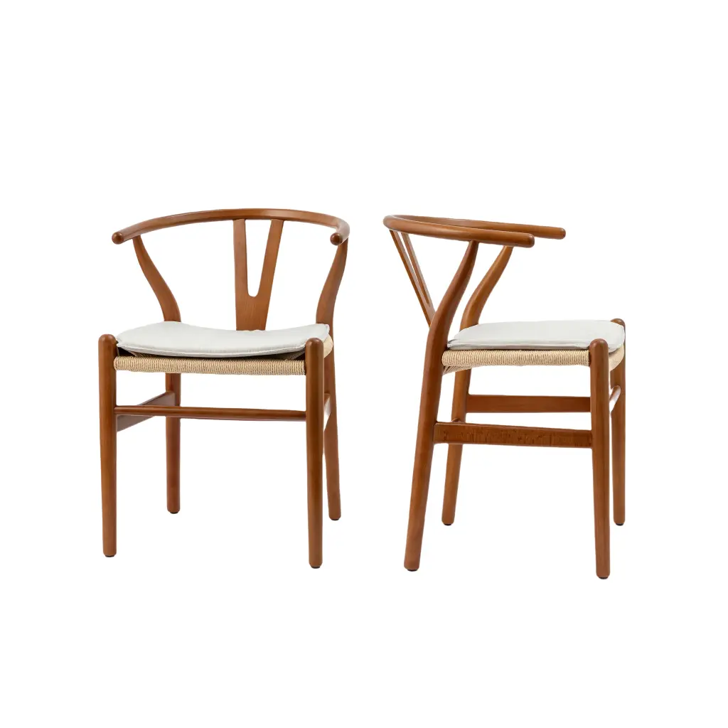Wishbone Chairs Dining Room Solid Wood Weave Dining Chair Armchair henry furniture