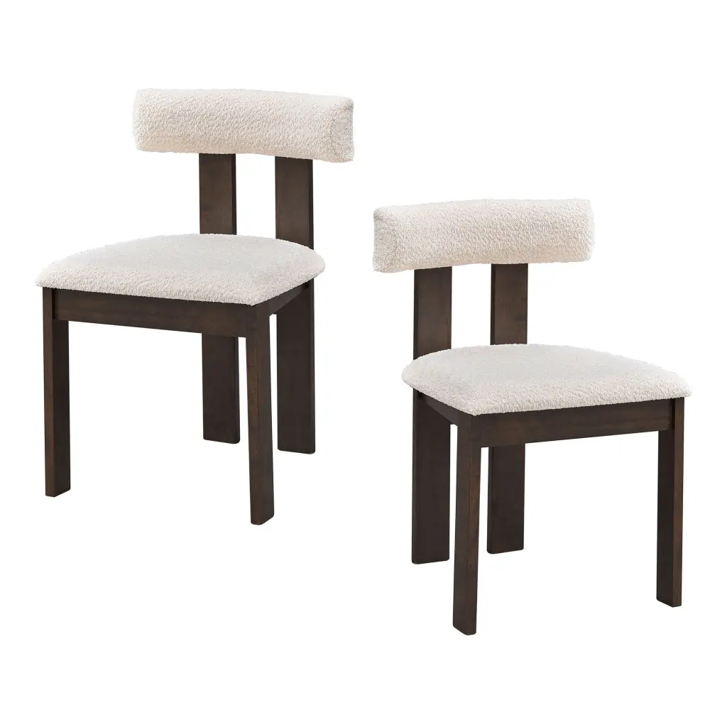 Timberen Dining Chairs Set 2 Modern Boucle Upholstered Kitchen Side Chairs justone