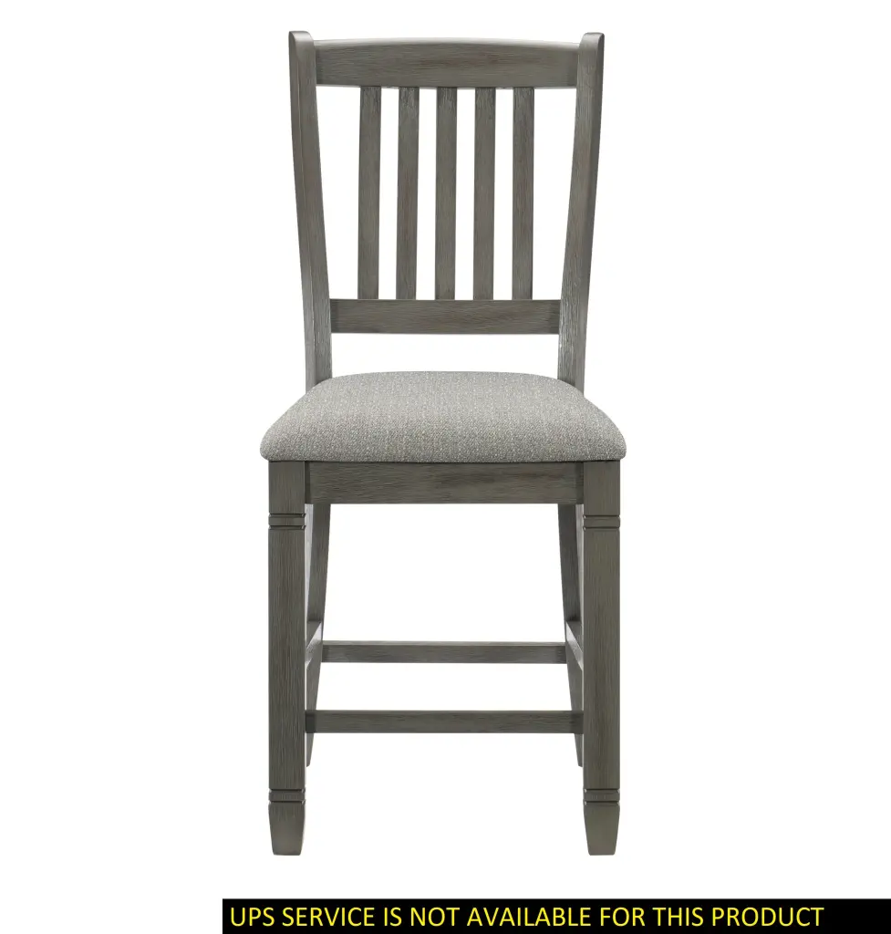 Antique Gray Finish Counter Height Chairs 2-Piece Set Dining Room kanepe