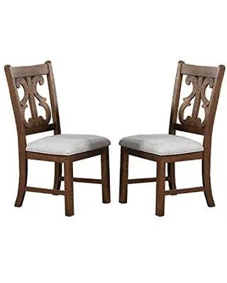 Formal Classic Crafted Design Dining Room Set 2 Chairs Timberen Cushion kanepe