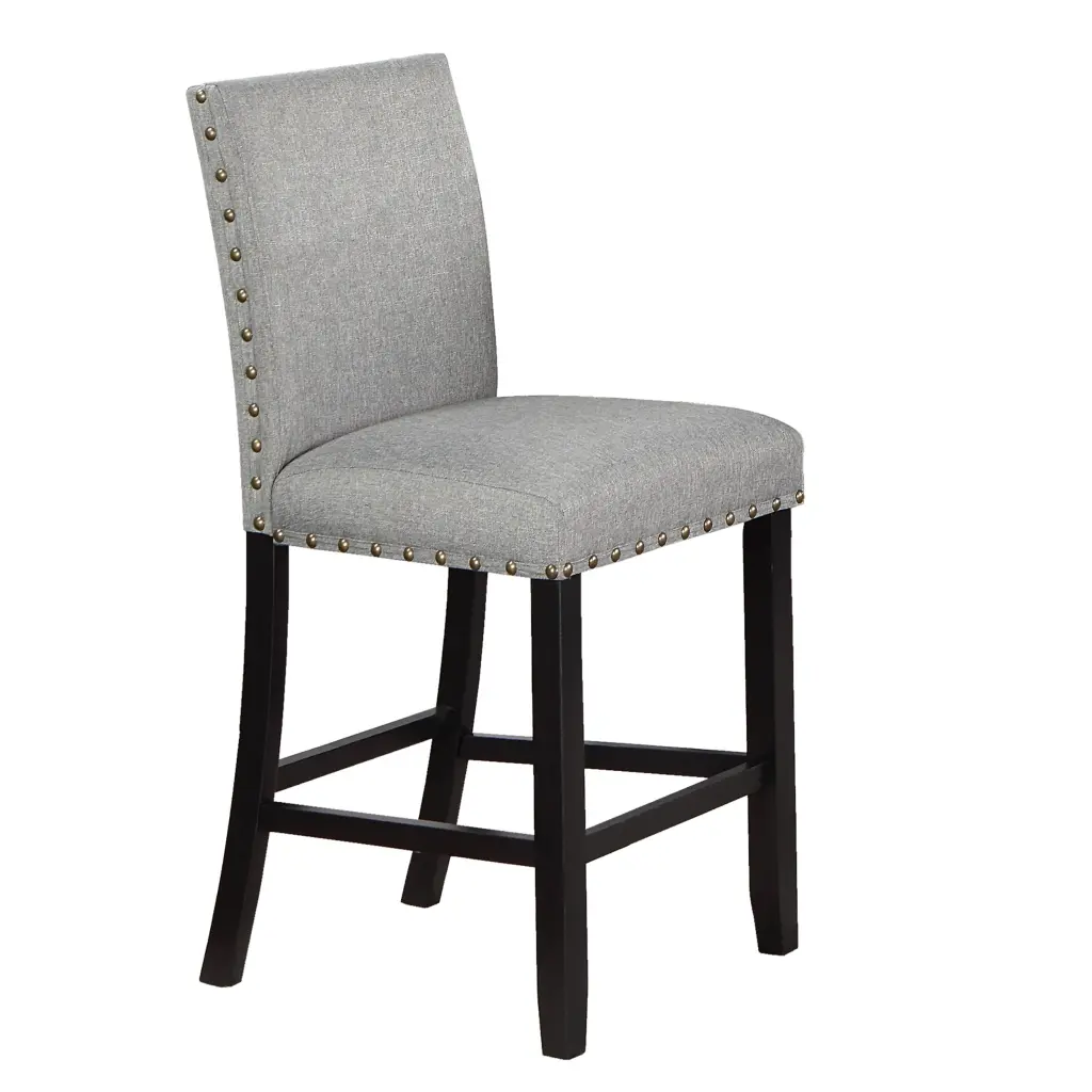 Grey Modern Dining Chairs Set 2 Plush Cushion High Back Kitchen Chairs kanepe