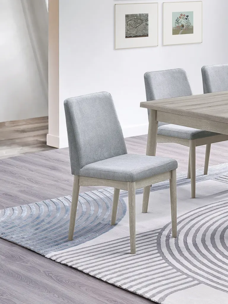 Natural Timber Grain Hue Set 2Pc Dining Chairs Dining Room Furnitur kanepe