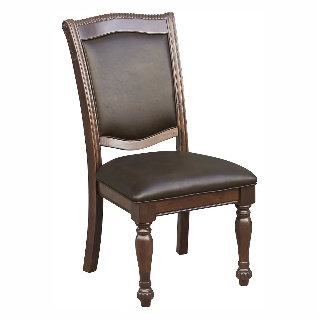 Traditional Dining Wooden Side Chairs Set 2 Brown Cherry Finish kanepe