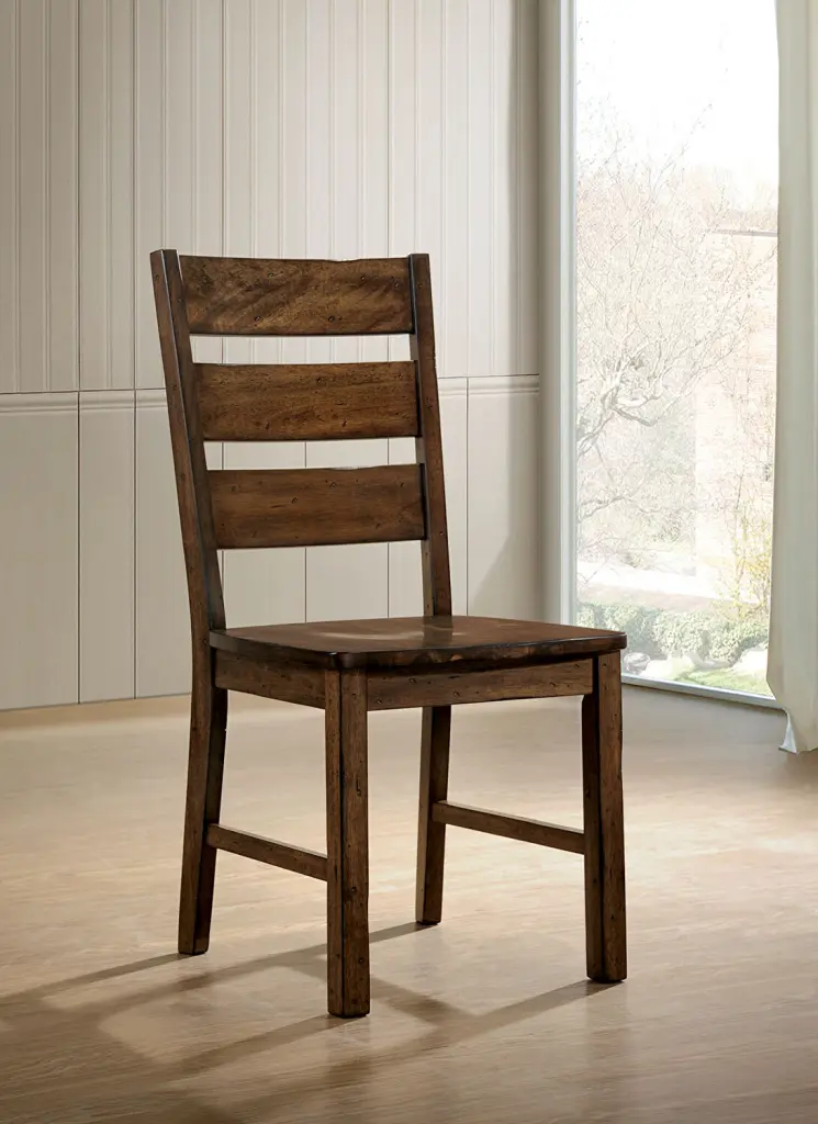 Walnut Finish Solid Timber Industrial Style Kitchen Dining Chairs Set 2 kanepe
