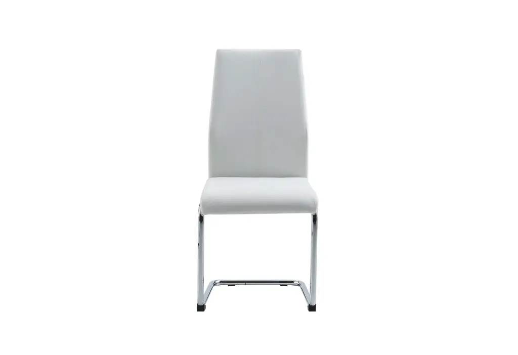 Sasa White Dining Chairs Set 4 Metal luxe modern furniture
