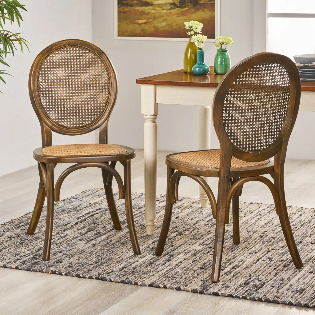 Brown Rattan Dining Chair Natural Weave Design nh-cloudhouse