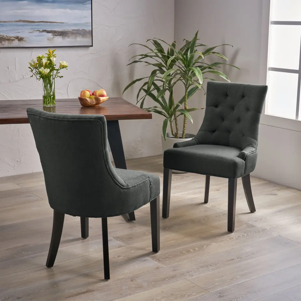Cheney Dining Chair KD MP2 Set 2 Dark Gray nh-cloudhouse