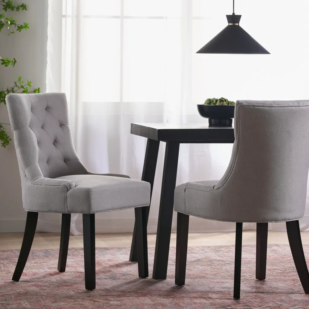 Cheney Dining Chair Light Grey Wood, Modern Kitchen and Dining Room Chair nh-comfortcove