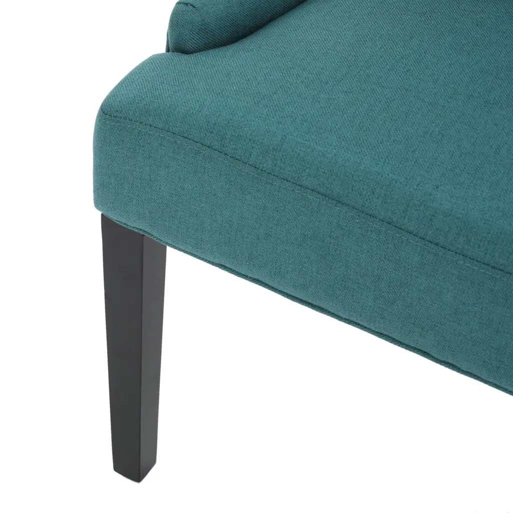 Cheney Dining Chair Set 2 Teal Upholstery nh-perfect home