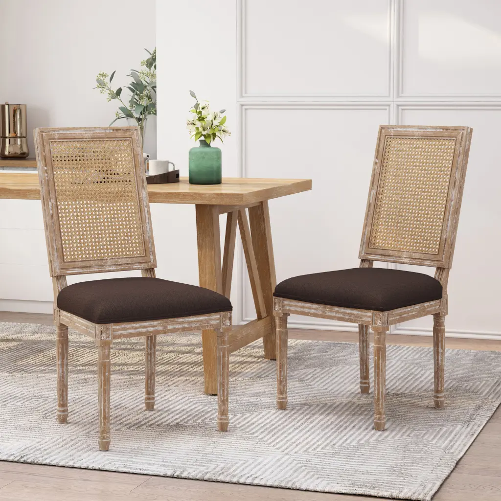 Dining Chair Brown Material nh-purenest