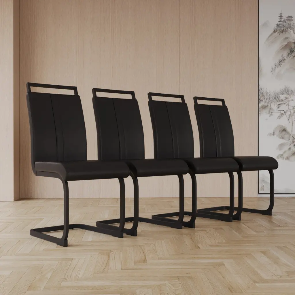 Modern Dining Chairs PU Faux Leather High Back Upholstered Side Chairs nuoli furniture