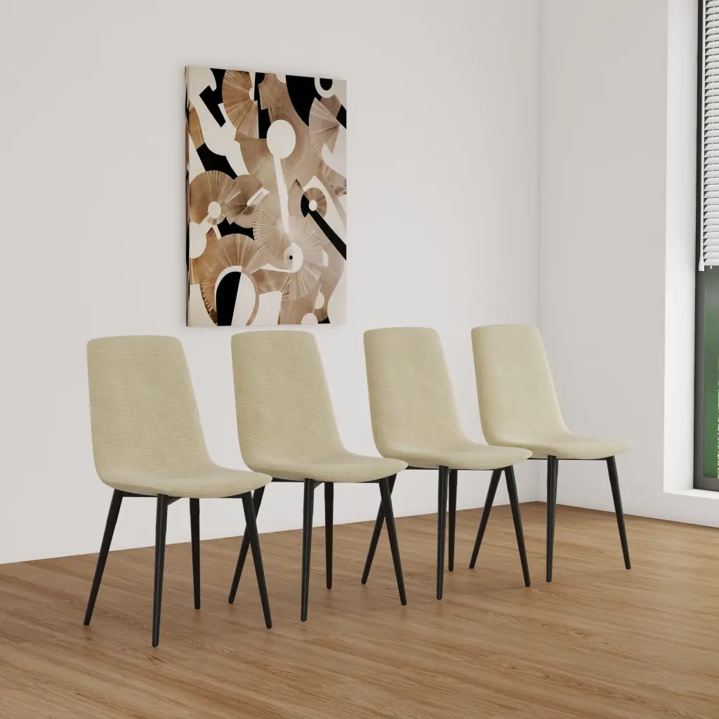 Set 4 Modern Upholstered Dining Chairs Kitchen and Dining Room nuoli furniture