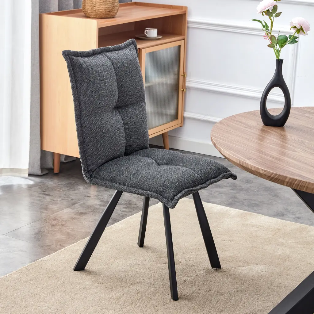 Dining Chairs Set 2 High Back Modern Upholstered Dining Room Kitchen Chairs rnb