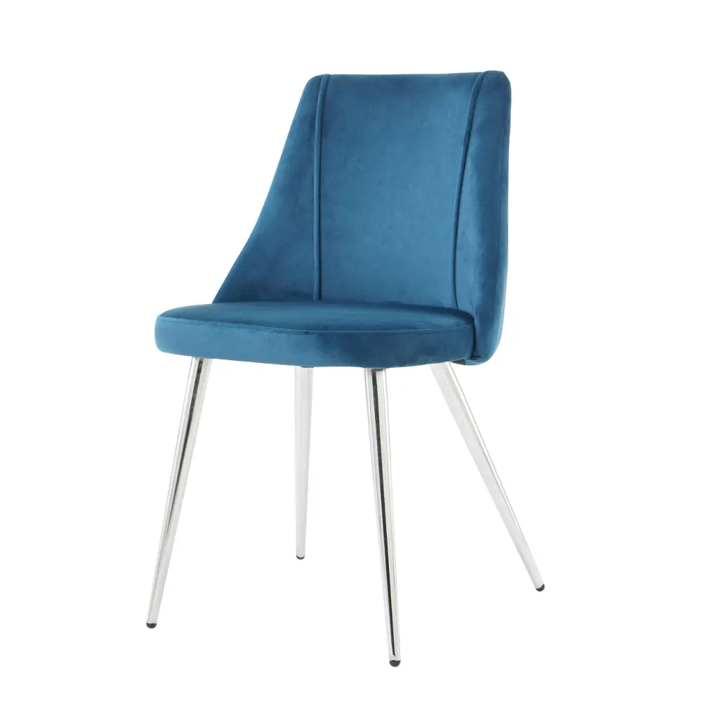 Modern Velvet Blue Dining Chair Home and Bedroom rnb