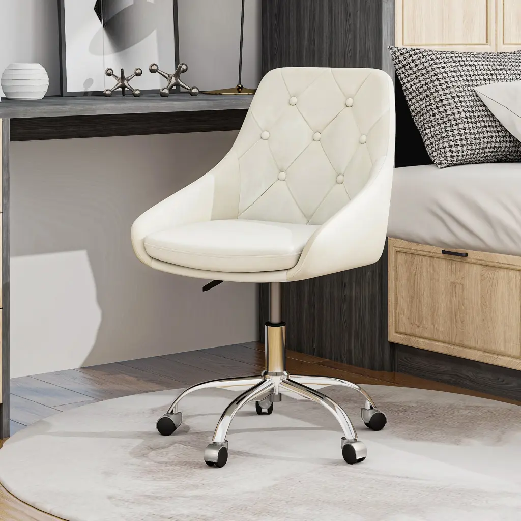 Modern Velvet Dining Chair Chrome Legs Living Room Home Decor rnb