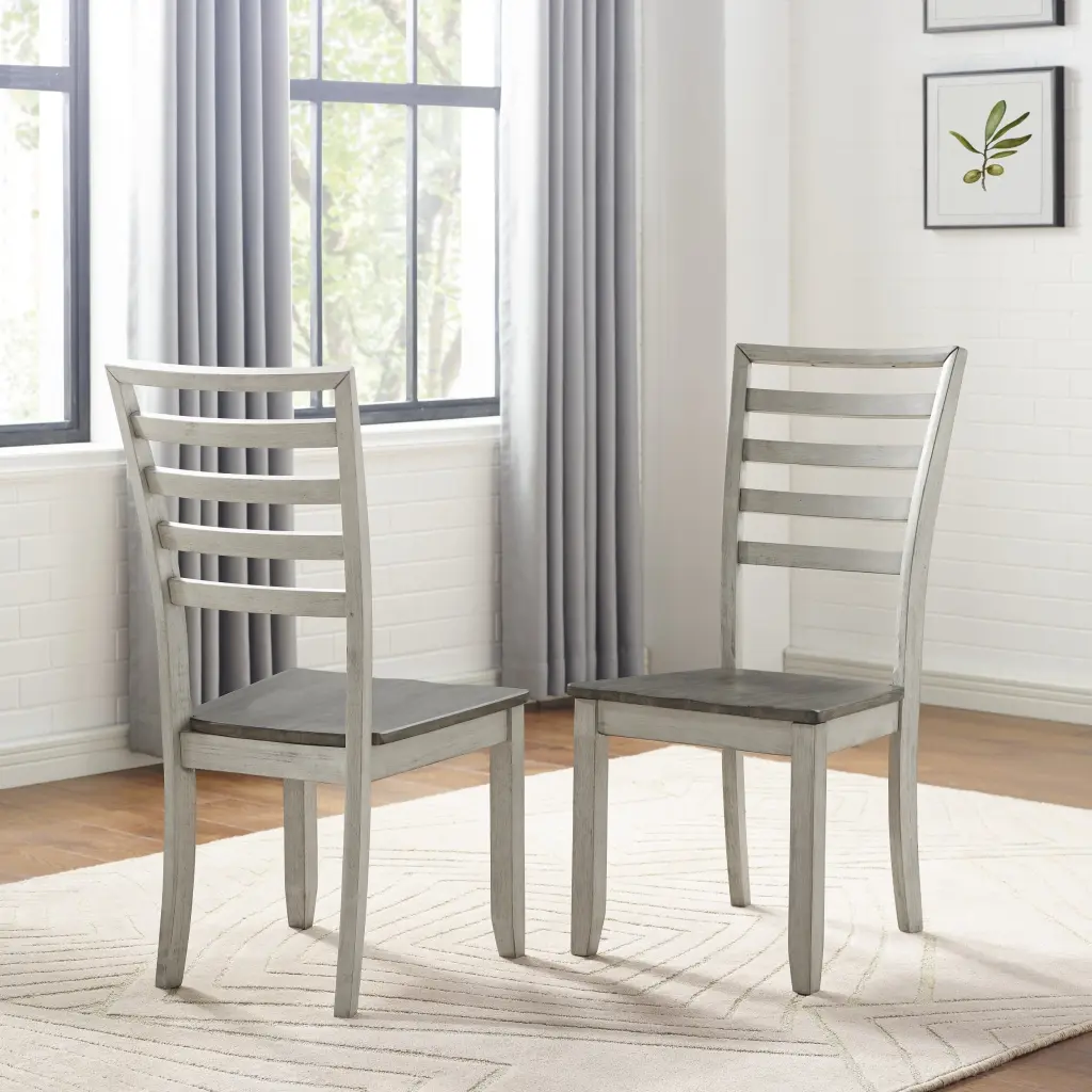 Abacus Side Chair Set 2 Dark Brown Timber Dining Accent Chairs steve silver furniture