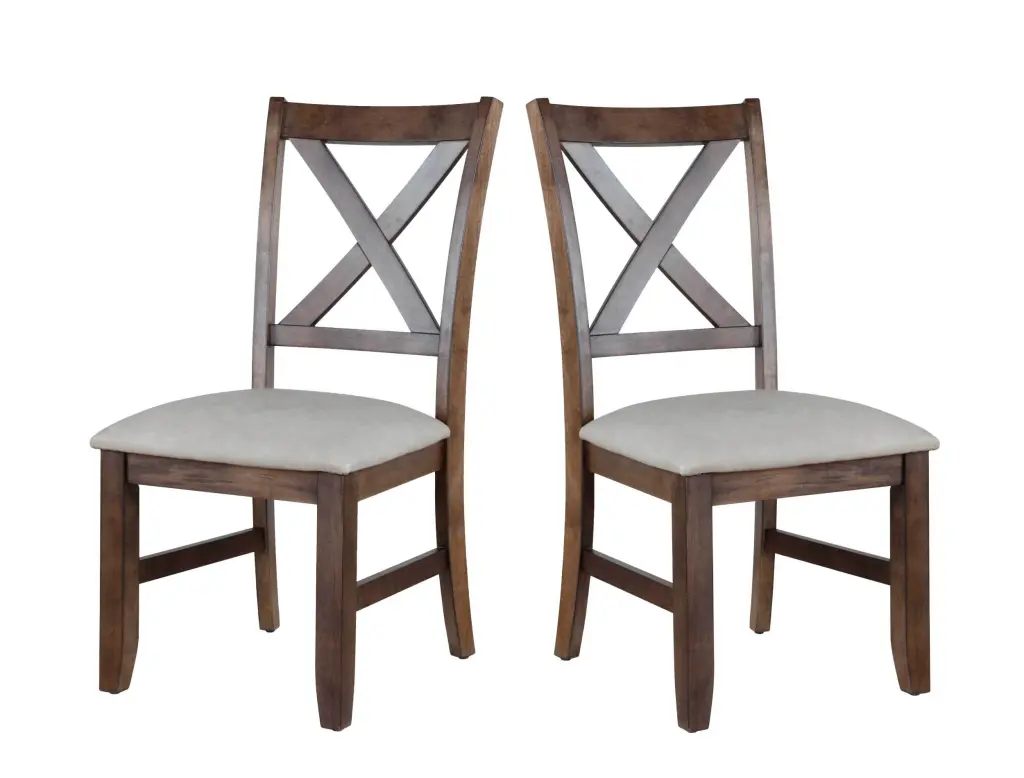 Astoria Side Chair Set 2 Dark Brown Timber Dining Chairs steve silver furniture